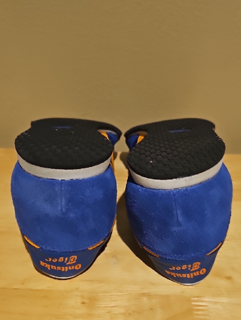 Onitsuka Tiger by Asics Blue with Orange Stripe Athletic Sneakers - Picture 4 of 4